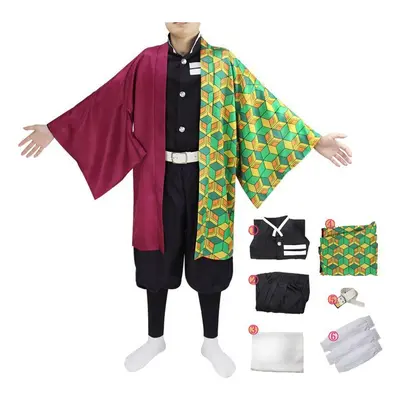 (Tomioka Giyuu Costume, S) Demon Slayer Cosplay Costume Kimono Robes Suit