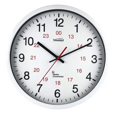 Radio Controlled Wall Clock (Official UK & Ireland Version), Premium Quality, White Metal Case 3