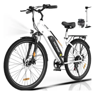 (White) Electric Bike BK for Adults, 28" E bike with 36V 12Ah Battery