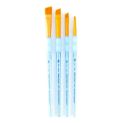 Royal Brush 4Pc Golden Taklon Angular Brush Set