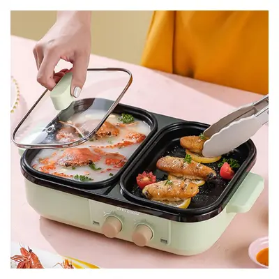 Shabu Pot And Griddle Multifunctional Portable Non-stick In Cooking Electric Hotpot For Dorm