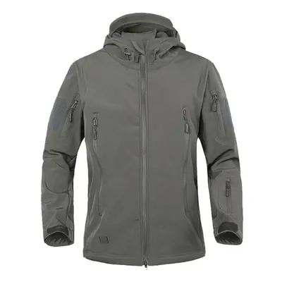 (grey, M) Kylebooker Tad Shark Tactical Fishing Hunting Softshell Jacket Dfl-11