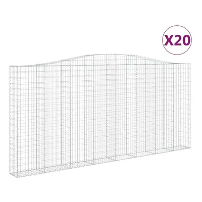 (400 x x 180/200 cm/ pcs) vidaXL Arched Gabion Basket Stone Basket Gabion Retaining Wall Galvani