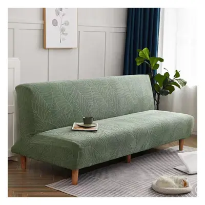 (green, Universal) Waterproof Sofa Bed Cover Armless Folding Sofa Bench Solid Stretch High Elast