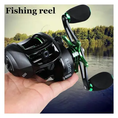 (Right hand) Baitcasting Fishing Reel Magnetic Brake Ball Bearing 12+1bb Max Drag 12ibs Coregonu