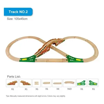 (apple green) New Wooden Train Track Accessories Toys Train Railway Compatible With Wood Trains 