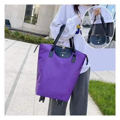 (purple, 29*19*44cm) Universal Wheel Travel Large Capacity Waterproof One Shoulder Portable Ligh