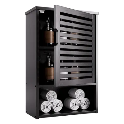 (Black) Bathroom storage cabinets, wall mounted medicine cabinets, adjustable shelves