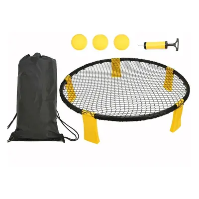 (yellow) Mini Beach Volleyball Spike Game Balls Set Outdoor Team Sports Lawn Fitness Equipment N