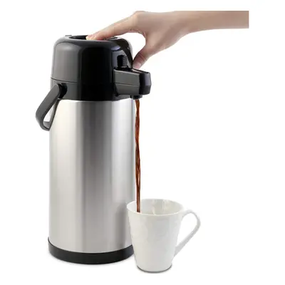 Airpot Coffee Dispenser- 3L Pump Action Airpot,Stainless Steel Vacuum Thermal Beverage Dispenser