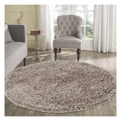 (Round x 120cm, LIGHT BEIGE) Living Room Soft Shaggy Rugs 45mm Pile Height Small - Extra Large i