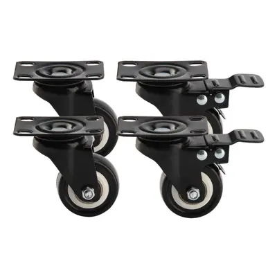 4x Heavy Duty 50mm Rubber Swivel Castor Wheels Furniture Trolley Caster 200KG