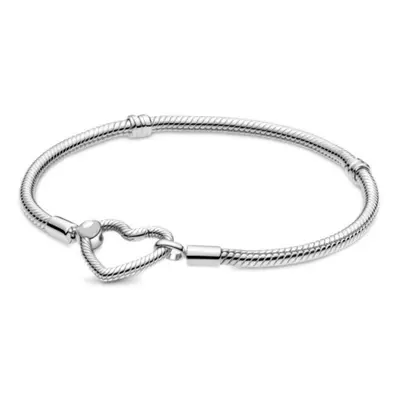 (Hot Stamping, 21cm) SL19 Collection Autumn Series Love Bracelet Sterling Silver Suitable For Ch