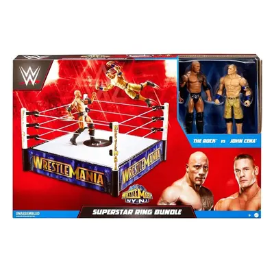 WWE WrestleMania The Rock vs John Cena Superstar Ring Bundle