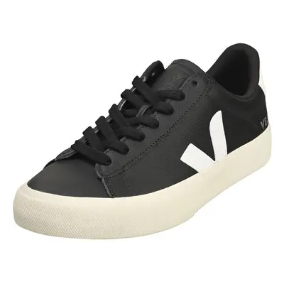 VEJA Campo Chromefree Womens Casual Trainers in Black White - UK