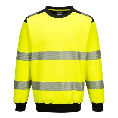 (M, Yellow/Black) Portwest Mens PW3 Hi-Vis Sweatshirt