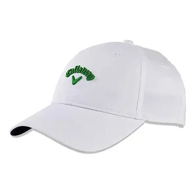 Callaway Heritage Twill Hat, White/Kelly Green, One Size