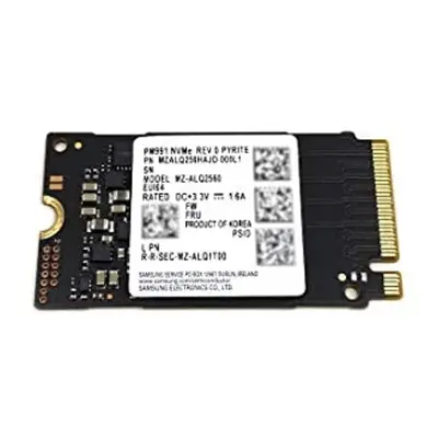 Samsung SSD 256GB PM991 M.2 42mm PCIe 3.0 x4 NVMe MZALQ256HAJD MZ-ALQ2560 Solid State Drive