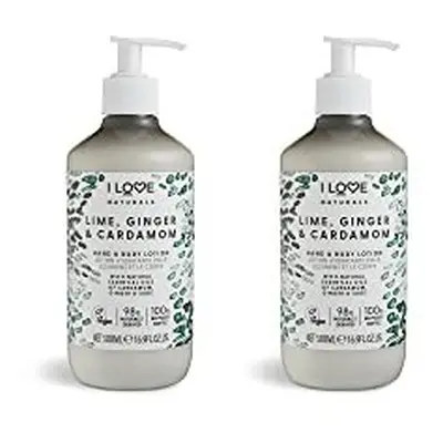 Naturals Lime, Ginger & Cardamon Hand & Body Lotion, Essential Oils Of Cardamon, Ginger & Sage, 