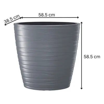 (Stone Gray, L) Flower Pots Maze Style Garden Patio 56L-75L