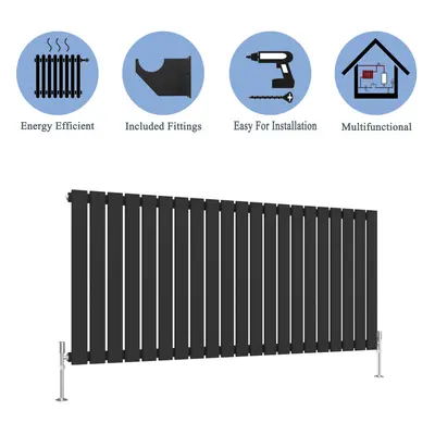 (Black, 600*1428mm ?single)) Flat Panel Column Radiator