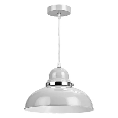 Premier Housewares E27 Edison Screw Vermont Pendant Light, W, x x cm - Flint Grey