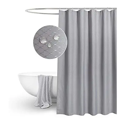 EurCross Waffle Grey Shower Curtains Mould proof Resistant Washable, Water Repellent Heavy Duty 