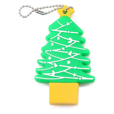 (128GB) Christmas Tree 128G USB2.0 Flash Drive Thumb Drive 16G 32G 64G USB Stick Soft Shell 12MB