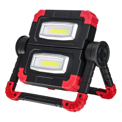 (Red) Super Bright USB COB Work Lamp Outdoor Searchlight Camping Light Waterproof Flood Spotligh