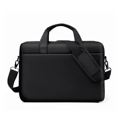 (Black) Laptop Computer Bag Single Shoulder Waterproof Large Capacity Laptop Briefcase For Outdo