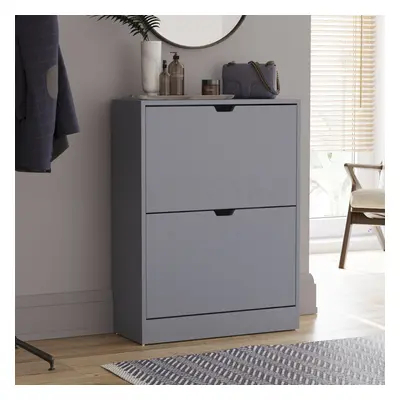 (Grey) Drawer Shoe Cabinet Hall Storage (FSC 100%)