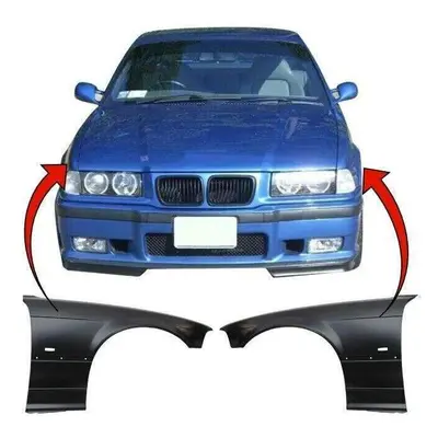 BMW E36 Coupe Front Wing Primed Pair Left & Right With Hole