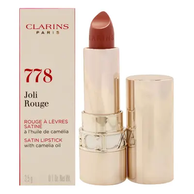 Joli Rouge Satin Lipstick - Pecan Nude by Clarins for Women - 0.1 oz Lipstick