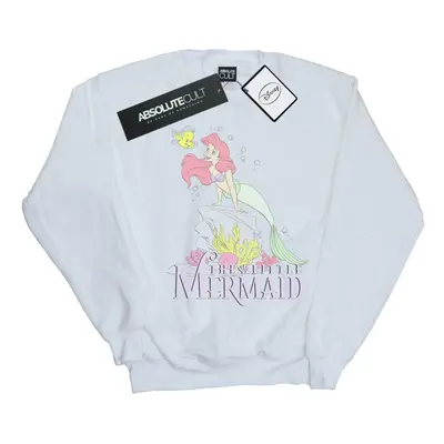 (5XL, White) Disney Mens The Little Mermaid Faded Nostalgia Sweatshirt