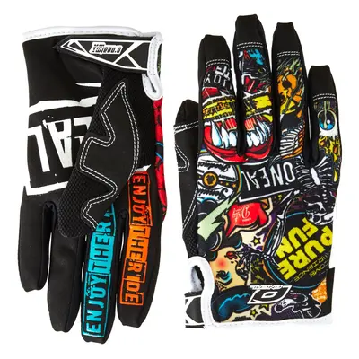 O'Neal - Jump Gloves with Crank Graphic (Black/Multicolor, Size 12)