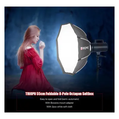 (55cm) Triopo 55cm Octagon Softbox +soft Cloth Bowens Mount For Studio Flash Light