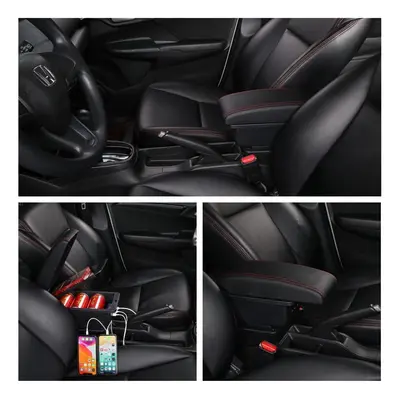 (black,red) For Renault Clio For Renault Clio Iii Iv Car Armrest Box Accessories Storage Usb Int