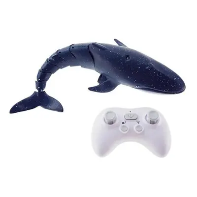 (Black) Smart Rc Shark whale Spray Water Toy Remote Controlled Boat ship Submarine Robots Fish E