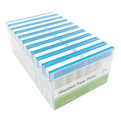 (02 Taper 30) Boxes Dental Absorbent Paper Points Sterile Sizes 04 F1 F2 F3 Taper 15-40# For Den