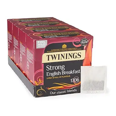 English Strong Breakfast Tea | Bold, Lively & Full of Flavour Black Tea | Multipack Bulk Buy, (4