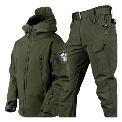 (army green, M) Military Combat Uniform Outdoor Mountaineering Military Long Sleeve Tactical Tra