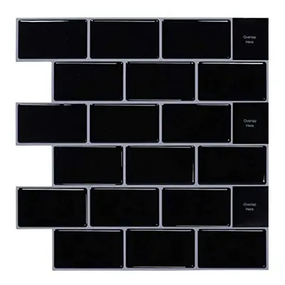 WoStick (10-Sheets) Peel and Stick on Tiles Splashback Subway Self Adhesive Wall Tiles Tile Stic