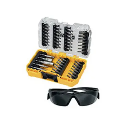 Dewalt 47pc Screwdriver Bit Set With Safety Glasses In Tough Case