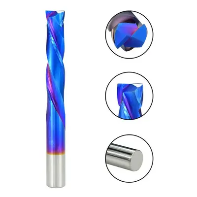 (6x32x70mm) Carbide Flute Up Down Milling Cutter 6mm Shank Blue Nano Coating CNC Router Bit Flut