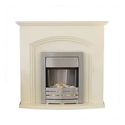 Adam Truro Fireplace Suite in Ivory with Helios Electric Fire, Watt