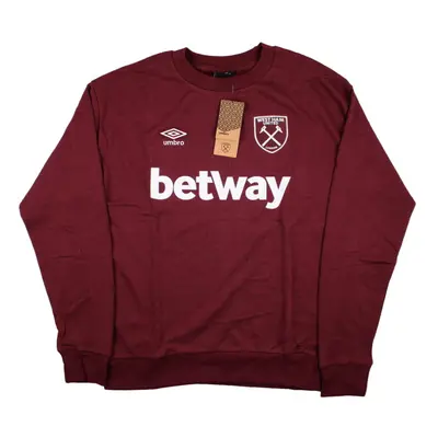 (XL) West Ham Fleece Sweat (Tawny Port)