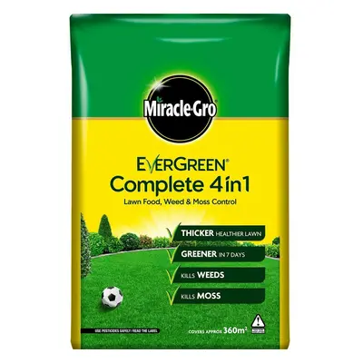 (Miracle Gro Evergreen Complete in Outdoor Garden Green Lawn Weed Food & Moss Control Care 360mÂ