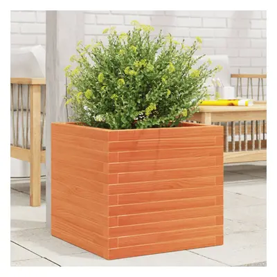 vidaXL Garden Planter Wax Brown 50x50x46 cm Solid Wood Pine