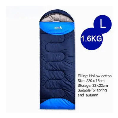 (Standard 1.6KG LeftN) Camping Sleeping Bag Ultralight Waterproof Season Warm Envelope Backpacki