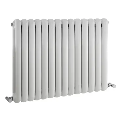 Horizontal Double Panel Radiator - 635mm x 863mm - BTU - Gloss White